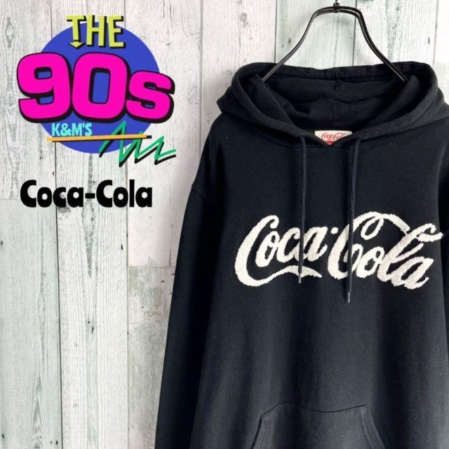 90's Coca-Cola コカコーラ　立体ロゴ　ヴィンテージ パーカー