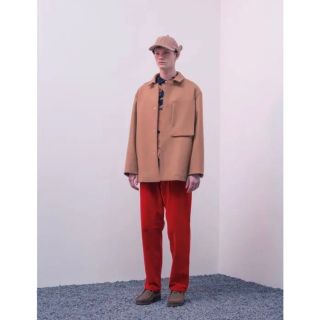 wellder メルトンコート boxy car coat ブラウン