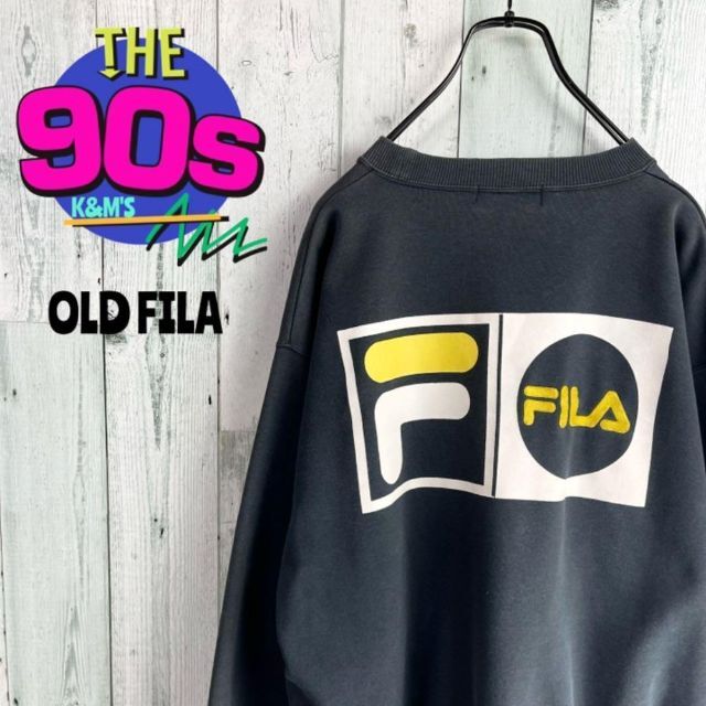 90's OLD FILA フィラ  バックロゴ　チームイタリア　トレーナー