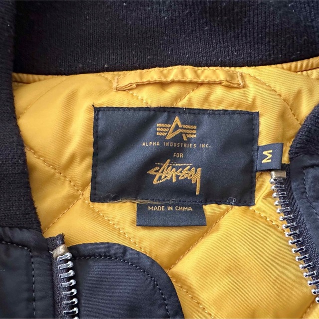 超極美品 STUSSY 35th AlphaIndustries コラボMA-1 品多く 14880円引き