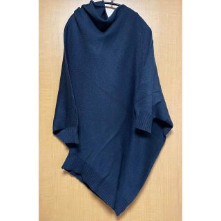 ユナイテッドアローズグリーンレーベルリラクシング(UNITED ARROWS green label relaxing)のラメ入り濃紺　変形ニットチュニック(ニット/セーター)