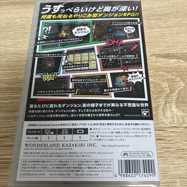 ダンジョンに捧ぐ墓標 Switch エンタメ/ホビーのゲームソフト/ゲーム機本体(家庭用ゲームソフト)の商品写真