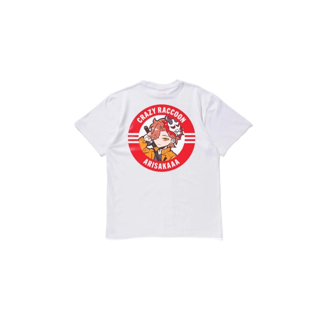 CR crazy raccoon だるま ありさか LOGO Tシャツ XL