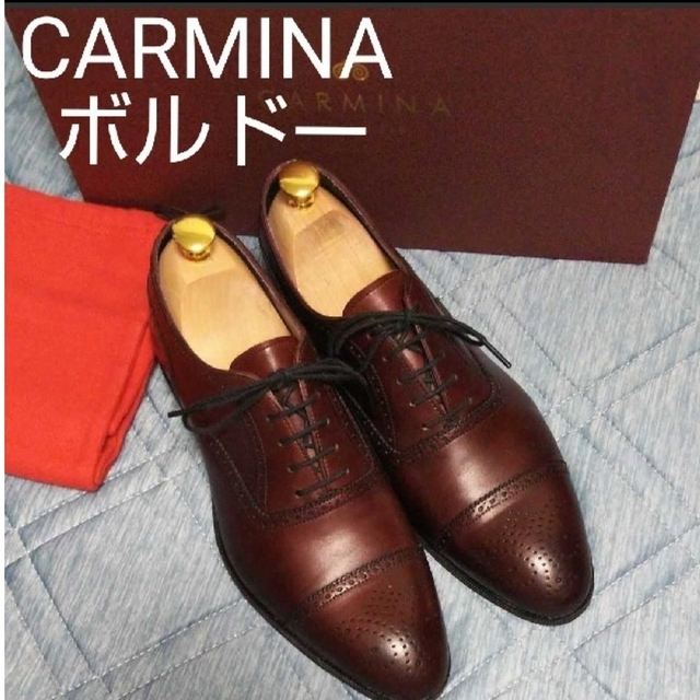 美品スペイン最高級☆CARMINAカルミセミブローグ、希少ボルドーカーフ
