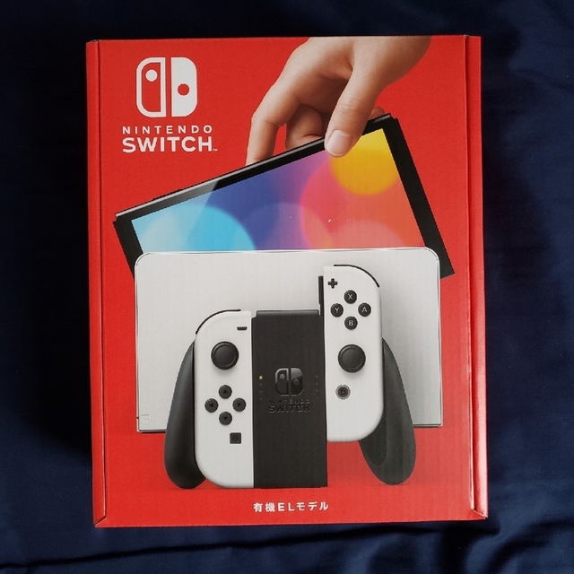 Nintendo Switch(ニンテンドースイッチ)の新品 ニンテンドースイッチ 有機el ホワイト ブラック エンタメ/ホビーのゲームソフト/ゲーム機本体(家庭用ゲーム機本体)の商品写真