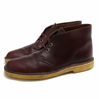 クラークス(Clarks)のクラークス／Clarks チャッカブーツ シューズ 靴 メンズ 男性 男性用レザー 革 本革 レッド ブラウン 赤 茶  DESERT BOOTS BURGUNDY HORWEEN LEATHER デザートブーツ プレーントゥ クレープソール(ブーツ)