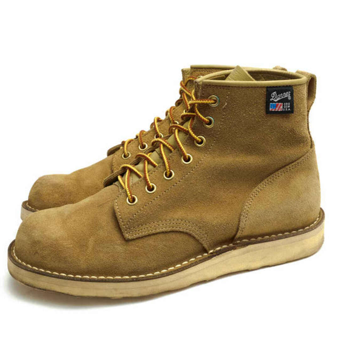 ダナー／Danner ワークブーツ シューズ 靴 メンズ 男性 男性用スエード スウェード レザー 革 本革 ベージュ  D-4124 PAULINE プレーントゥ Vibramソール ステッチダウン製法