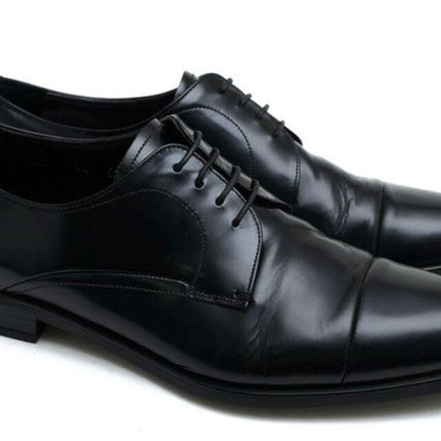 プラダ/PRADA シューズ ビジネスシューズ 靴 ビジネス メンズ 男性 男性用レザー 革 本革 ブラック 黒 144 ストレートチップ マッケイ製法