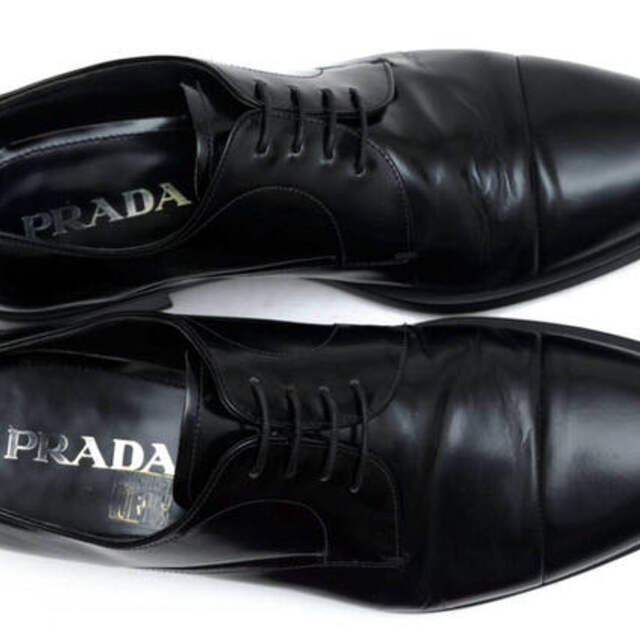 プラダ/PRADA シューズ ビジネスシューズ 靴 ビジネス メンズ 男性 男性用レザー 革 本革 ブラック 黒 144 ストレートチップ マッケイ製法