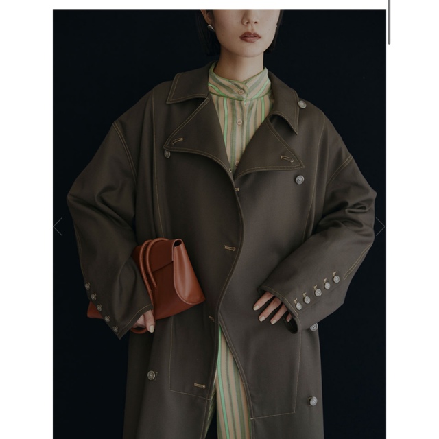 Ameri VINTAGE(アメリヴィンテージ)のAmeri VINTAGE  WAVE FRONT OVER COAT レディースのジャケット/アウター(トレンチコート)の商品写真