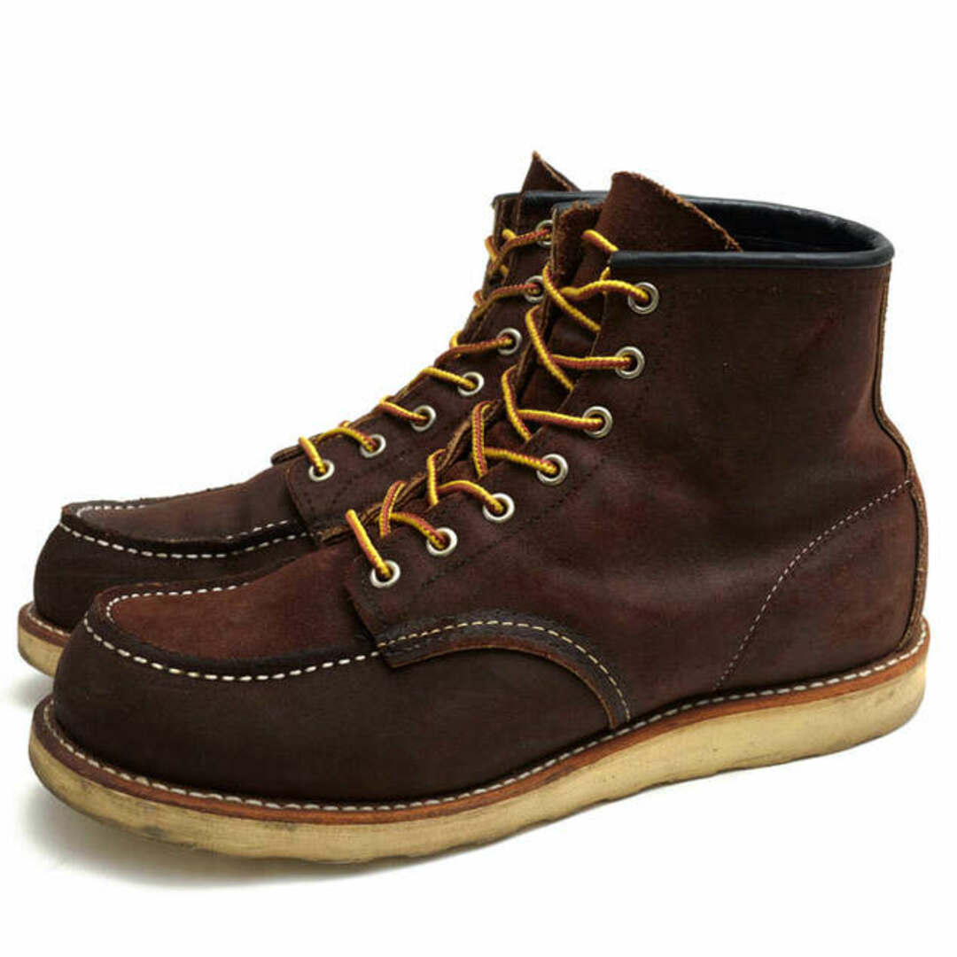 レッドウィング／RED WING ワークブーツ シューズ 靴 メンズ 男性 男性用スエード スウェード レザー 革 本革 ダークブラウン 茶 ブラウン 8878 6inch CLASSIC MOC TOE トラクショントレッドソール モックトゥ グッドイヤーウェルト製法のサムネイル