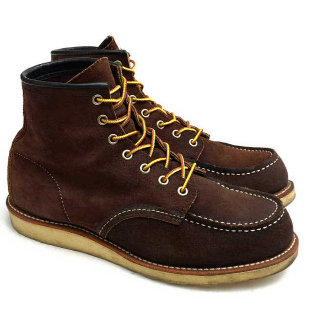 REDWING(レッドウィング)のレッドウィング／RED WING ワークブーツ シューズ 靴 メンズ 男性 男性用スエード スウェード レザー 革 本革 ダークブラウン 茶 ブラウン  8878 6inch CLASSIC MOC TOE トラクショントレッドソール モックトゥ グッドイヤーウェルト製法 メンズの靴/シューズ(ブーツ)の商品写真