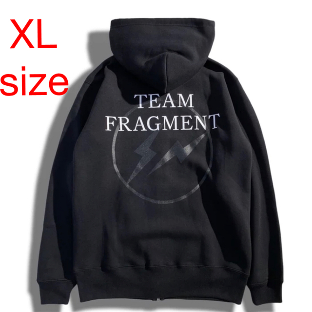 FRAGMENT FORUM Black ZIP Hoodie XLsize