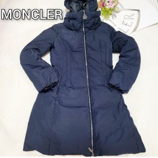 モンクレール(MONCLER)の【正規品】MONCLER　RENNE 　ロングダウンコート　ネイビー00サイズ(ダウンコート)