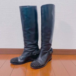 美品♪ルブタン スタッズ インヒール入り ブーツ 36(約22.5-23cm)