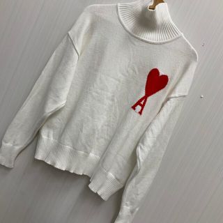 Ami Paris アミパリス　中古品　ホワイト　ニット　タートルネック