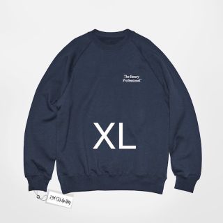 ワンエルディーケーセレクト(1LDK SELECT)のENNOY CREW SWEAT NAVY WHITE XLサイズ(スウェット)