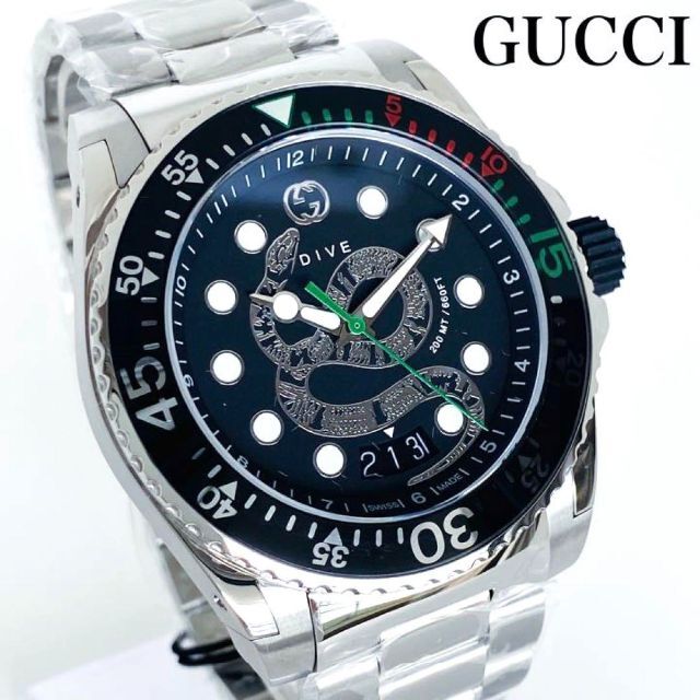 Gucci - 【新品】定価21万/グッチGUCCI/メンズ男性/DIVEダイブ 腕時計スネーク