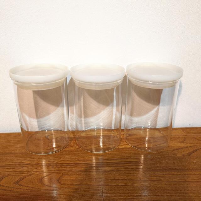 MUJI (無印良品) - 無印良品 耐熱ガラス保存容器 丸型 3個セットの