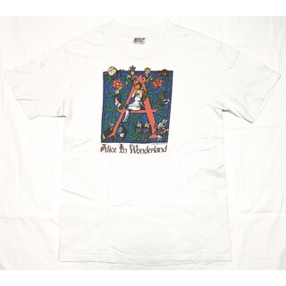 USA製 90s 不思議の国のアリス 鏡の国のアリス Tシャツ vintage-
