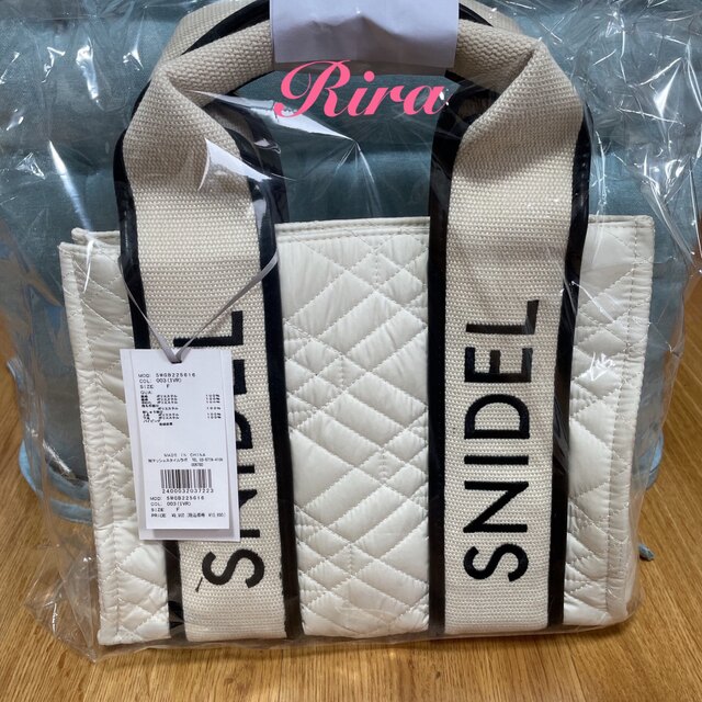 SNIDEL - 完売🌷新作新品🍀スナイデル ロゴキルティングスクエアバッグ