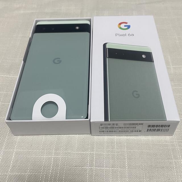 Google Pixel(グーグルピクセル)の【新品未使用】Google Pixel 6a（128GB Sage） スマホ/家電/カメラのスマートフォン/携帯電話(スマートフォン本体)の商品写真