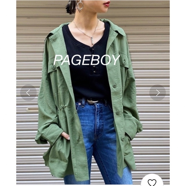 PAGEBOY(ページボーイ)のPAGEBOY ライトミリタリーシャツ レディースのジャケット/アウター(ミリタリージャケット)の商品写真