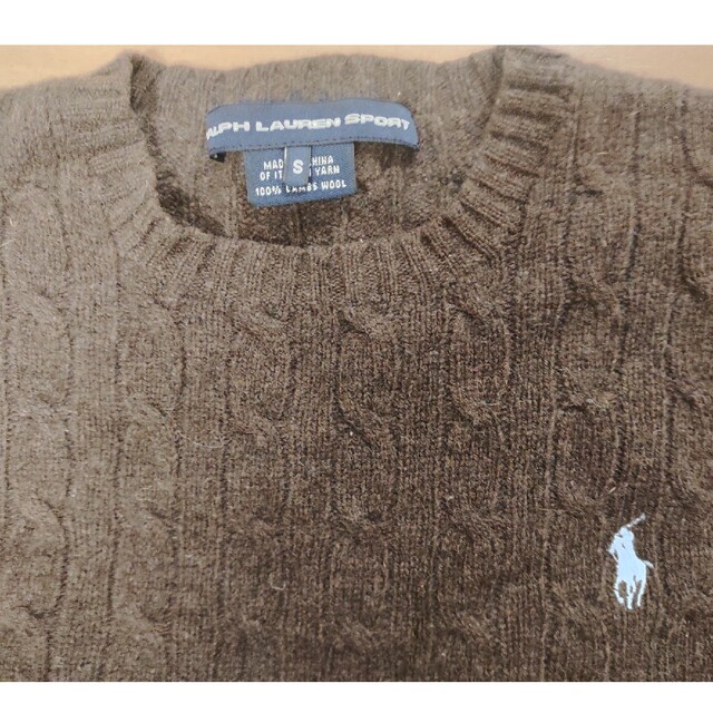 POLO RALPH LAUREN(ポロラルフローレン)のラルフローレン　RALPH LAUREN　ニットセーター　茶ブラウン　身長130 キッズ/ベビー/マタニティのキッズ服女の子用(90cm~)(ニット)の商品写真