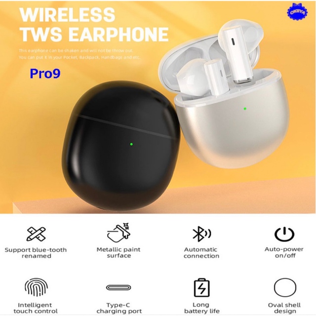 【新品】2022年版AirPro9 Bluetoothワイヤレスイヤホン　箱なし