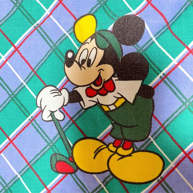 Disney(ディズニー)のゴルフミッキー はぎれ ハンドメイドの素材/材料(生地/糸)の商品写真
