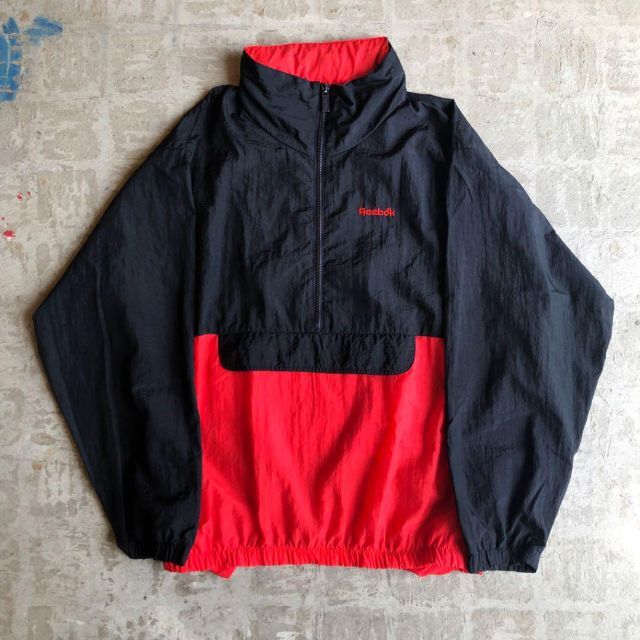 90s Reebok ビンテージ ジャケット アノラック ハーフジップ XL