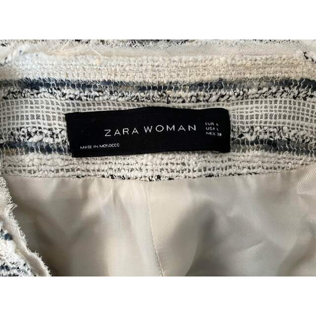 ZARA(ザラ)の美品　ZARA ザラ　ジャケット　アウター　テーラードジャケット　ボーダー　人気 レディースのジャケット/アウター(テーラードジャケット)の商品写真