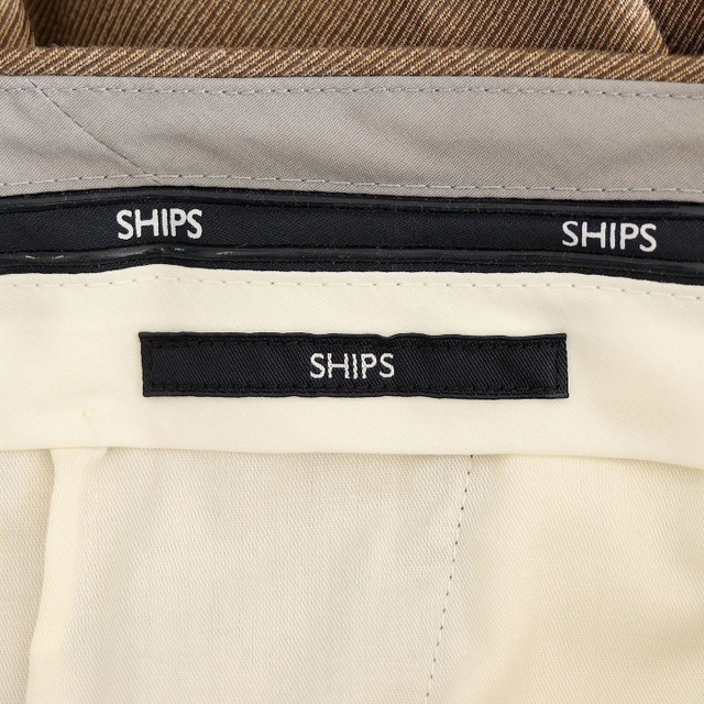SHIPS(シップス)の【未使用】SHIPS ノープリーツ ウオーム ブラッシュト ストライプ パンツ メンズのパンツ(チノパン)の商品写真