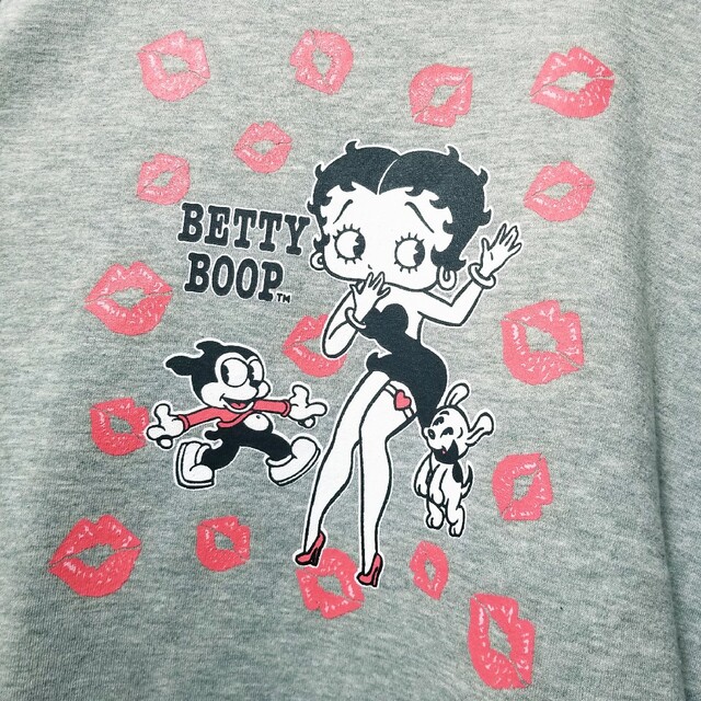 Betty Boop ベティーブープ ベティちゃん 服 新品 裏起毛 トレーナー グレーの通販 by じゅん's shop｜ベティブープならラクマ