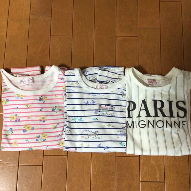 motherways(マザウェイズ)の【美品】マザウェイズ150長袖Tシャツ3枚150女の子まとめ売り  未使用品含む キッズ/ベビー/マタニティのキッズ服女の子用(90cm~)(Tシャツ/カットソー)の商品写真