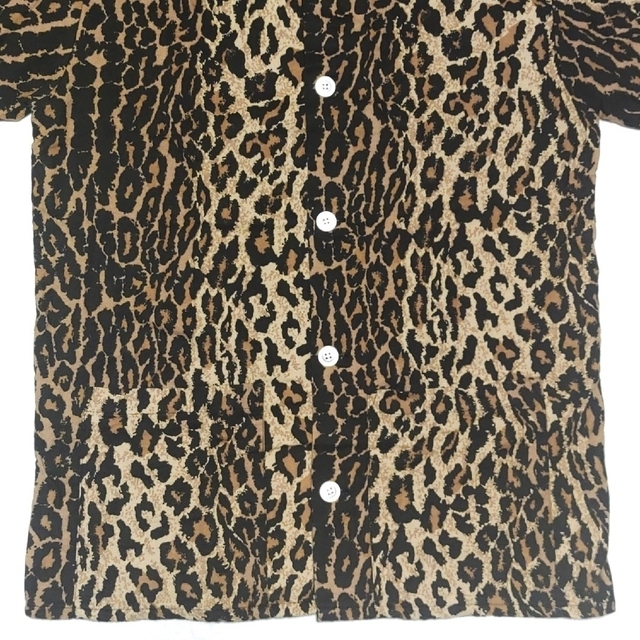 S 美品 80s 90s Nick&Nora レオパード柄 パジャマ シャツ メンズのトップス(シャツ)の商品写真