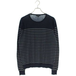 ジョンスメドレー(JOHN SMEDLEY)のジョンスメドレー コットンボーダーニット メンズ L(ニット/セーター)