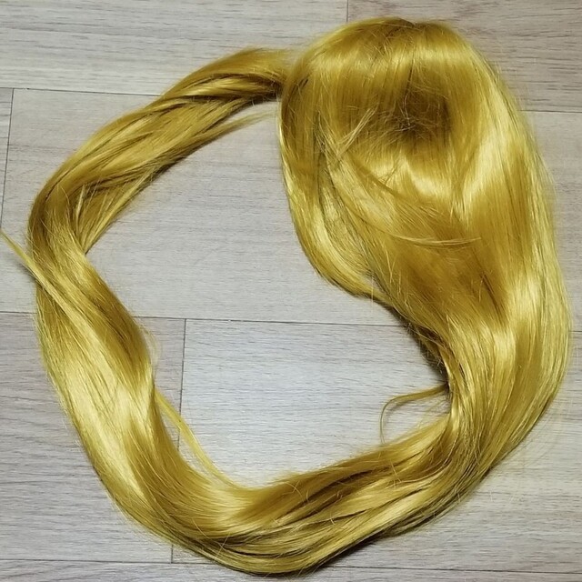 ⚫【ゴールド】ストレート ロング ウィッグ コスプレ 80cm 金髪 レディースのウィッグ/エクステ(ロングストレート)の商品写真
