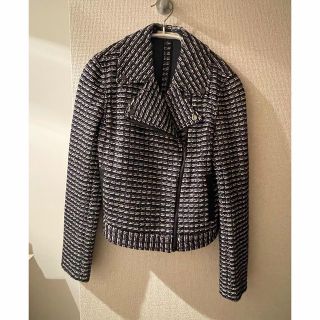 トリーバーチ(Tory Burch)のトリーバーチ　ツイード　ライダースジャケット(ライダースジャケット)