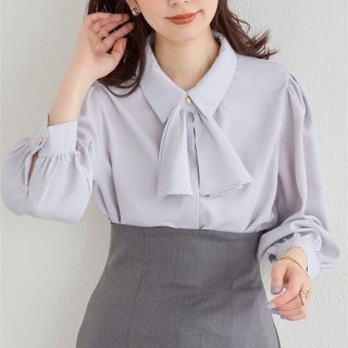 ナチュラルクチュール(natural couture)の2WAY　フレアボウタイ付き　比翼ブラウス(シャツ/ブラウス(長袖/七分))