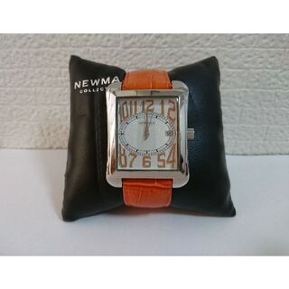 最終値下げ　NEWMAN　ニューマン　腕時計　イタリア製　オレンジ　電池交換済み(腕時計)
