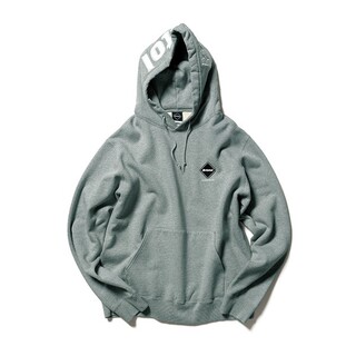 エフシーアールビー(F.C.R.B.)の19aw fcrb「HOOD LOGO PULL OVER SWEAT」XL 灰(パーカー)