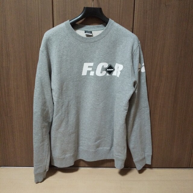 19aw fcrb「STRADDLE LOGO CREW NECK」XL 灰メンズ