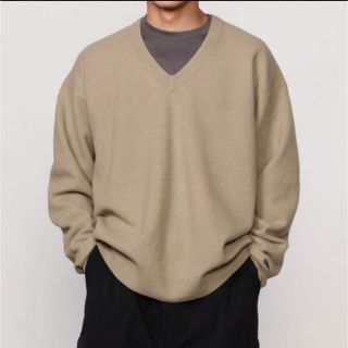 AURALEE - auralee felted wool knit v neck フェルト ニットの通販