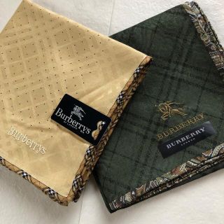 バーバリー(BURBERRY)のバーバリー メンズハンカチ 2枚 未使用品(ハンカチ/ポケットチーフ)