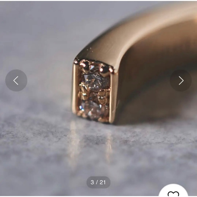Hirotaka(ヒロタカ)> DIA CUFF ピンキー リング 【メール便無料】 e