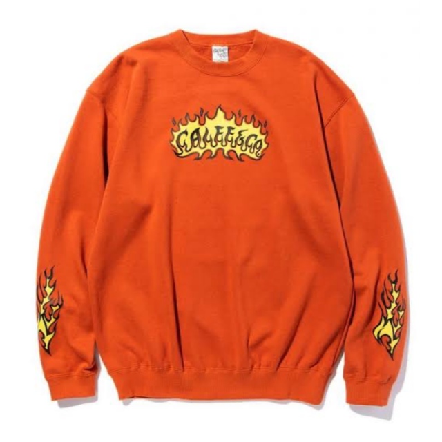 CALEE(キャリー)のCALEE Flame logo crew neck sweat ORANGE レディースのトップス(トレーナー/スウェット)の商品写真