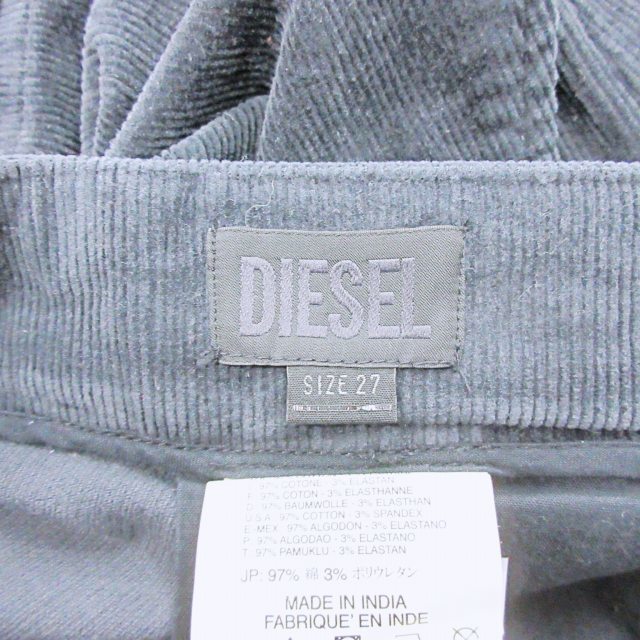 DIESEL(ディーゼル)のディーゼル ショートパンツ ハーフパンツ コーデュロイ チャコールグレー 27 レディースのパンツ(ショートパンツ)の商品写真