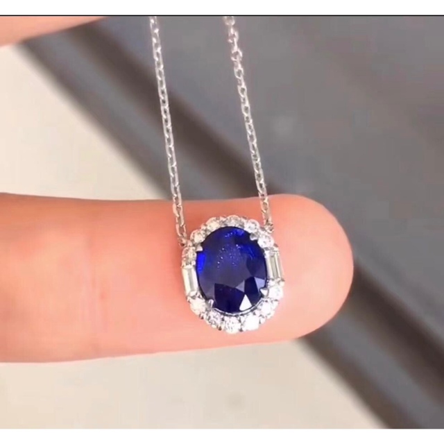 ⭐天然 ロイヤルブルーサファイア ダイヤ ネックレス k18 1.12ct ...