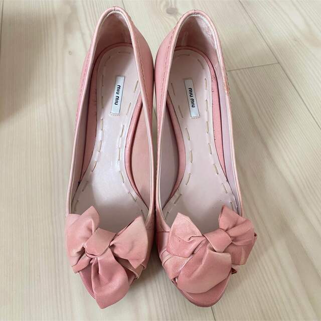 美品 miumiu リボンシューズ ミュウミュウ 22.5㎝ 1